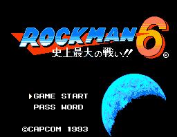 Rockman 6 Title Screen