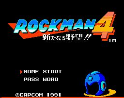 Rockman 4 Title Screen